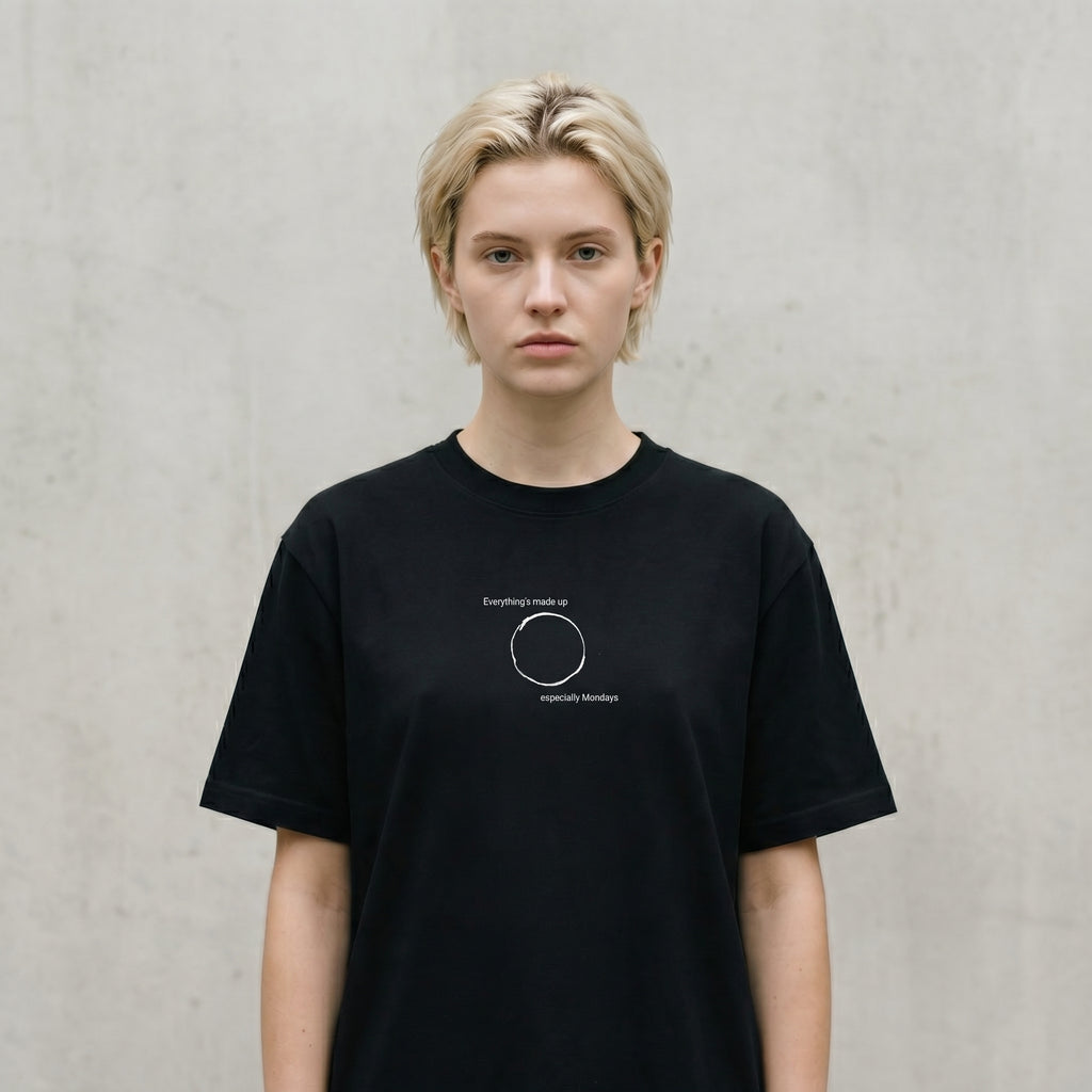 Monday - black unisex cotton t-shirt